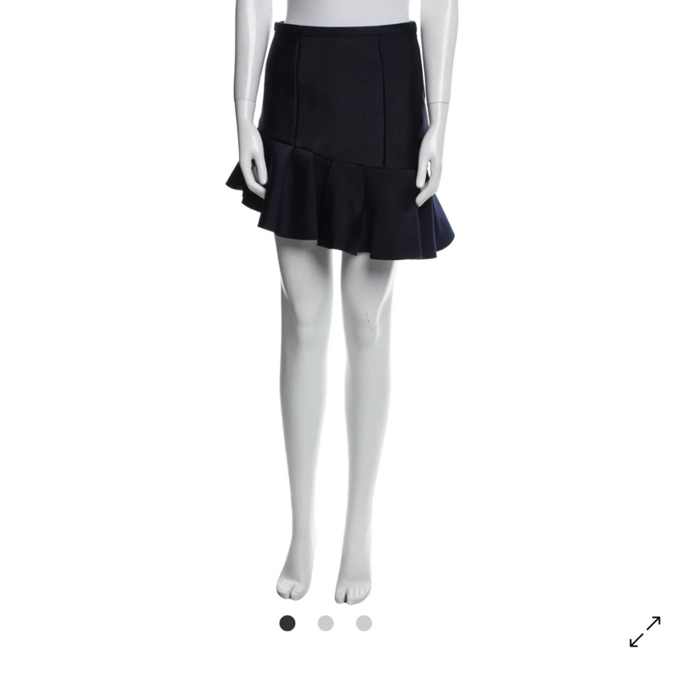 Maje Dark Black Ruffled Mini Skirt